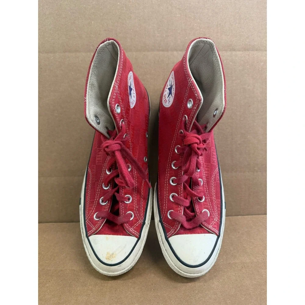 Kith x Converse Chuck 70 High Salsa Sneakers Red Egret 165627C Mens Size 8.5 US